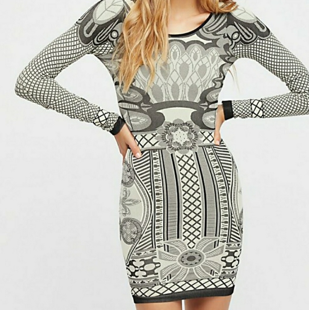Free People Long Sleeve Bodycon Dress